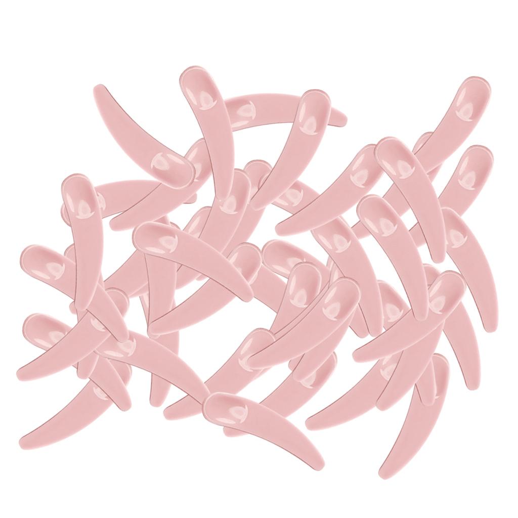 100Pcs Mini Cosmetic Spatula Mixing Sampling Facial Cream Mask Spoon Pink