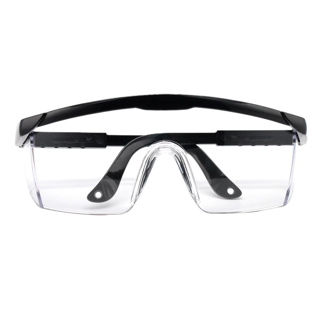 Saftey Transparent Glasses Goggles Laboratory Eye Protection Black