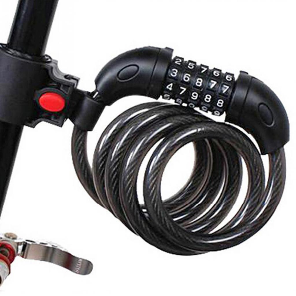 Bicycle Chain Lock 5 Digit Code with Complimentary Mounting Bracket