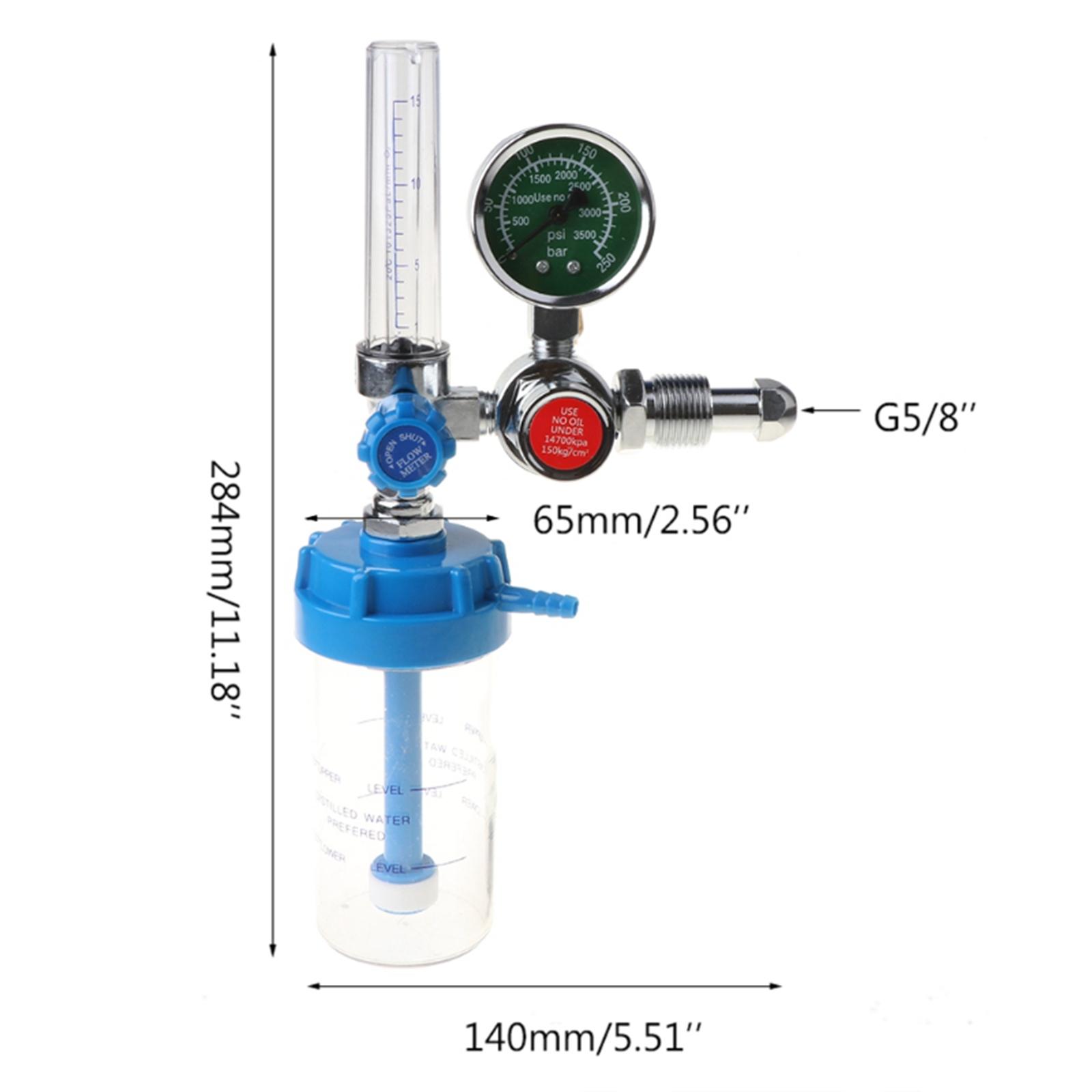 Oxygen Cylinder Regulator Flowmeter Gas Flow Meter Inhalator for Healthcare