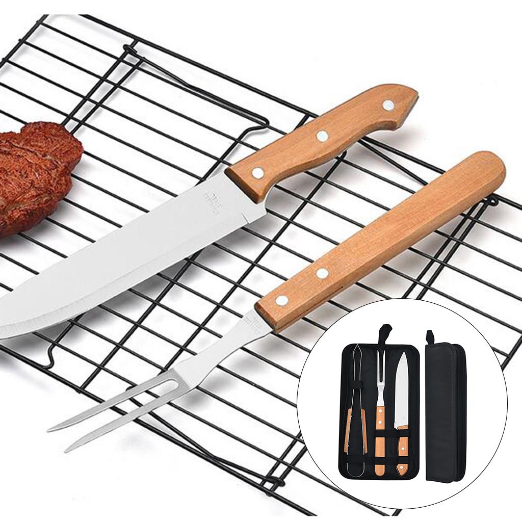 BBQ Tools Set Outdoor Grill Utensils BBQ Cooking Tools Gifts  3PCS 