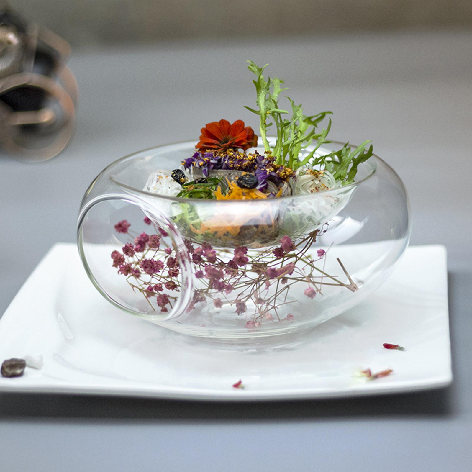 Glass Dessert Bowls Ice Cream Fruit Cocktail Sundae Salad Appetiser Dishes 600ml