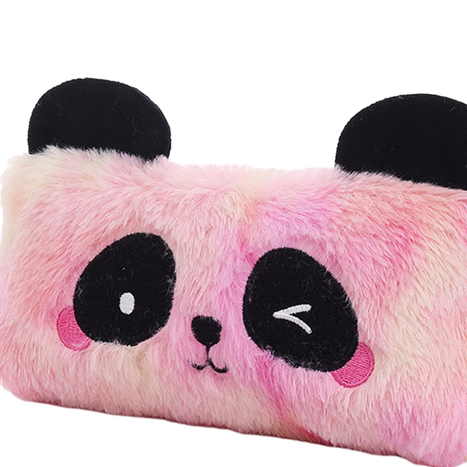 2xPlush Pencil Case Novelty Lightweight Pencil Bag for Kids Children Rose