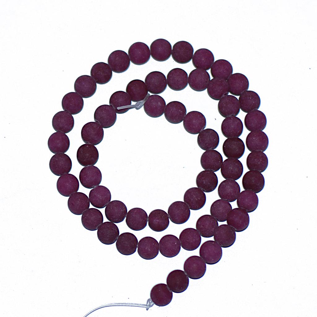 6mm Purple Frost Jade Round Beads Strand for Jewerlry Making