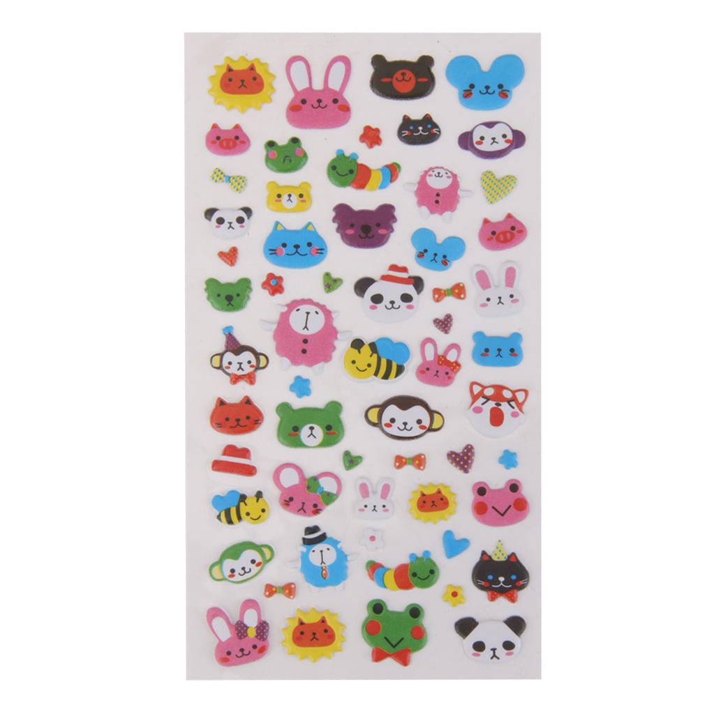 Cute Animals Puff Stickers Diary Scrapbook Card making Colourful