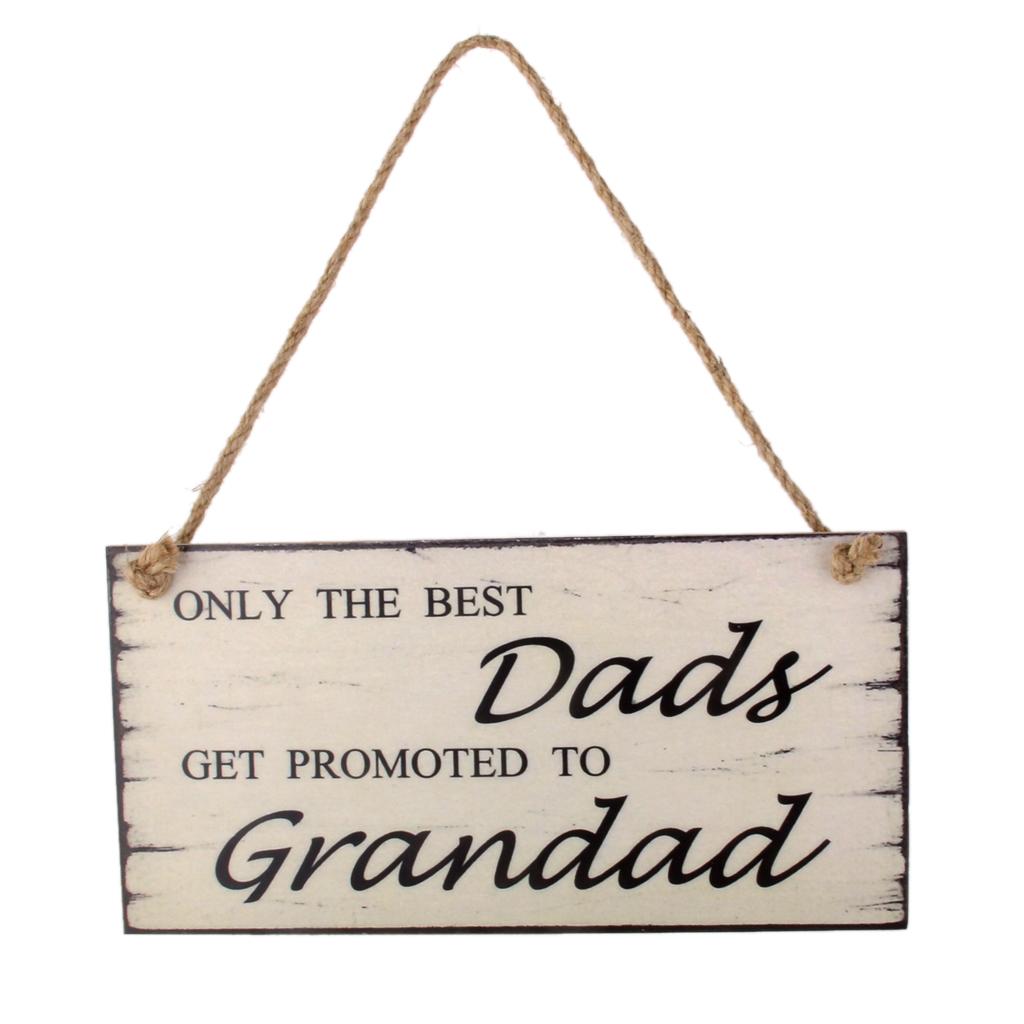 Dads Get Promoted To Grandad Birthday Fathers Day Gift Wall Sign #1