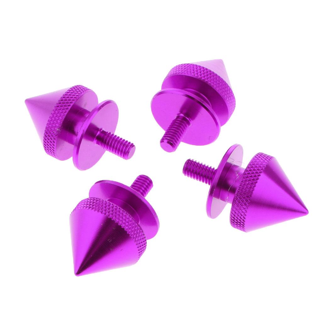 Spike Quick Release Fasteners For Car Bumpers Fender Hatch Lids Kit Purple