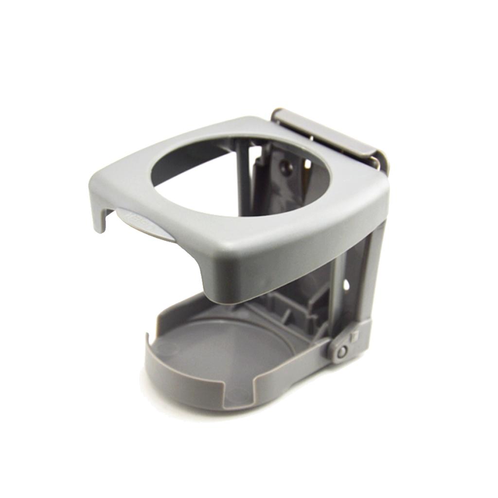 Car Vehicle Truck Hard Plastic Folding Drink Bottle Can Cup Holder Gray