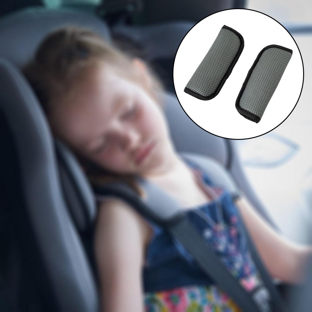 Kids Car Safety Seat Belt Covers Parts Child Children Boys Girls Gray