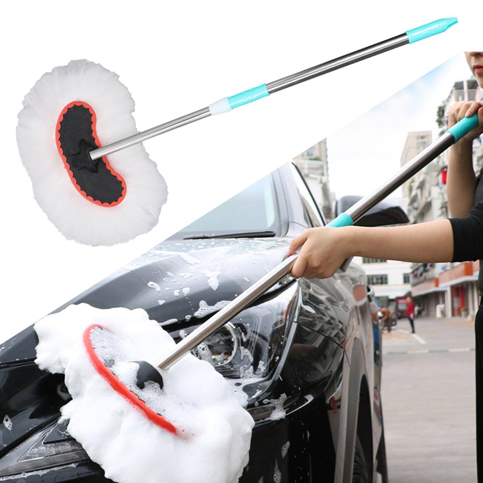 Telescopic Car Wash Brush Scratch Free Adjustable for Truck Floors Boat S Rod 