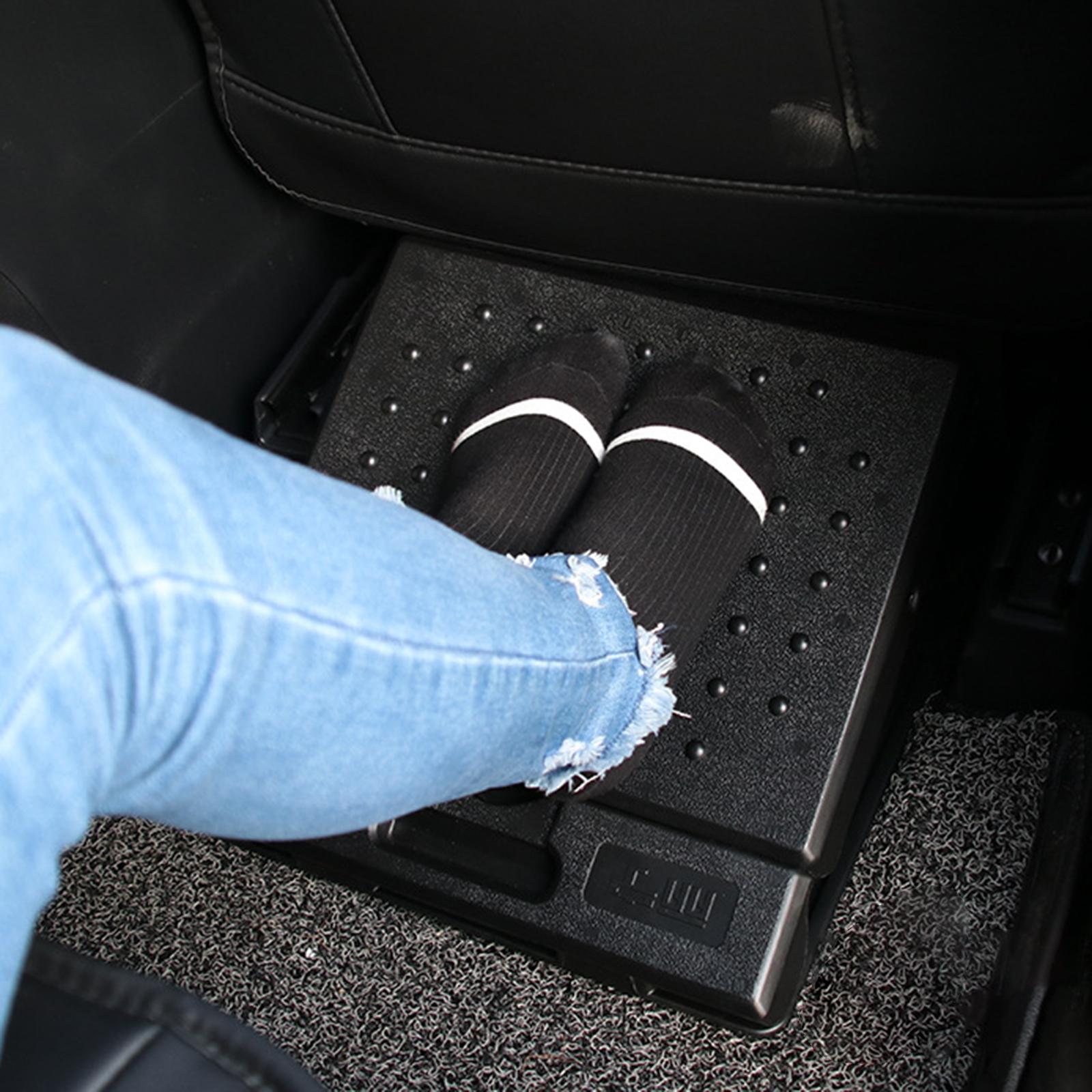 Adjustable Footrest Multifunctional Fit for Train Long-Distance Travel Black