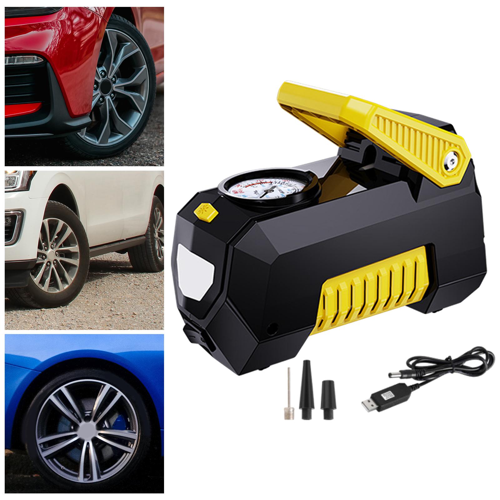 Tire Inflator Cordless with Tyre Pressure Gauge 12V DC Fit for Balloons C