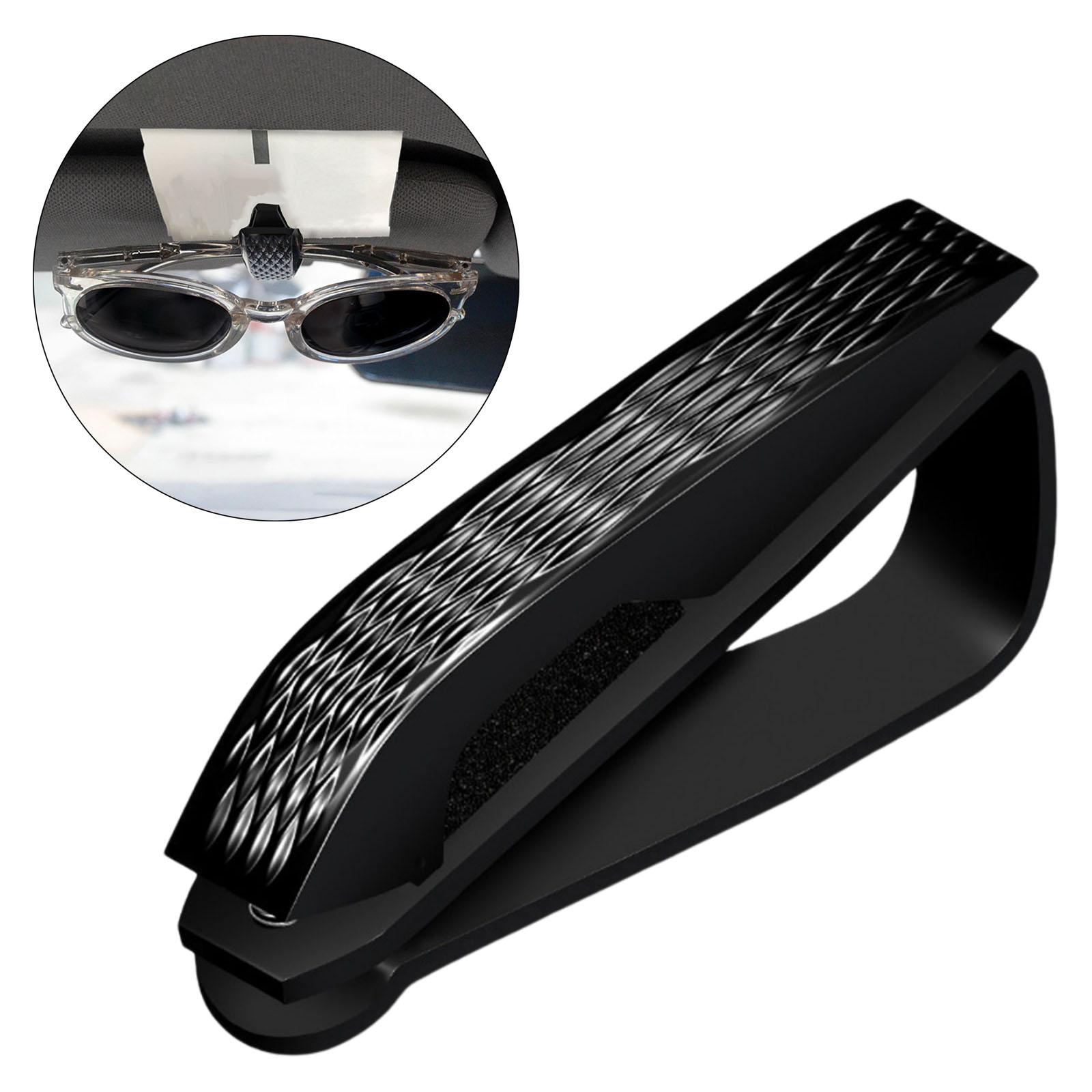 Car Sun Visor Glasses Holder Storage Clip Receipt Ticket Car Styling Black