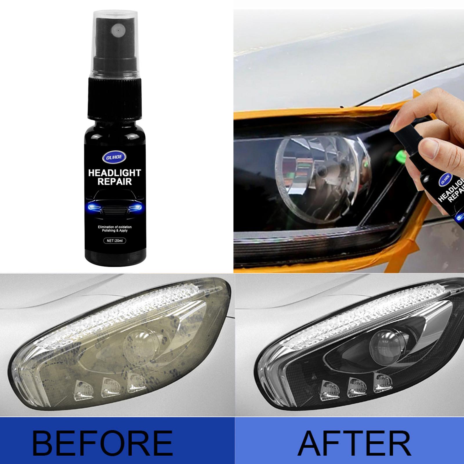 Car Headlight Repair Polish for Yellowing Light Scratch Blur Oxidation 20ml 