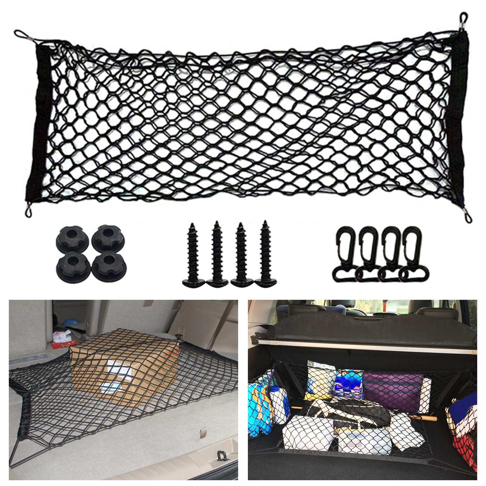 Elastic Mesh Net Nylon Holder Double-Layer Car Trunk for Automotive