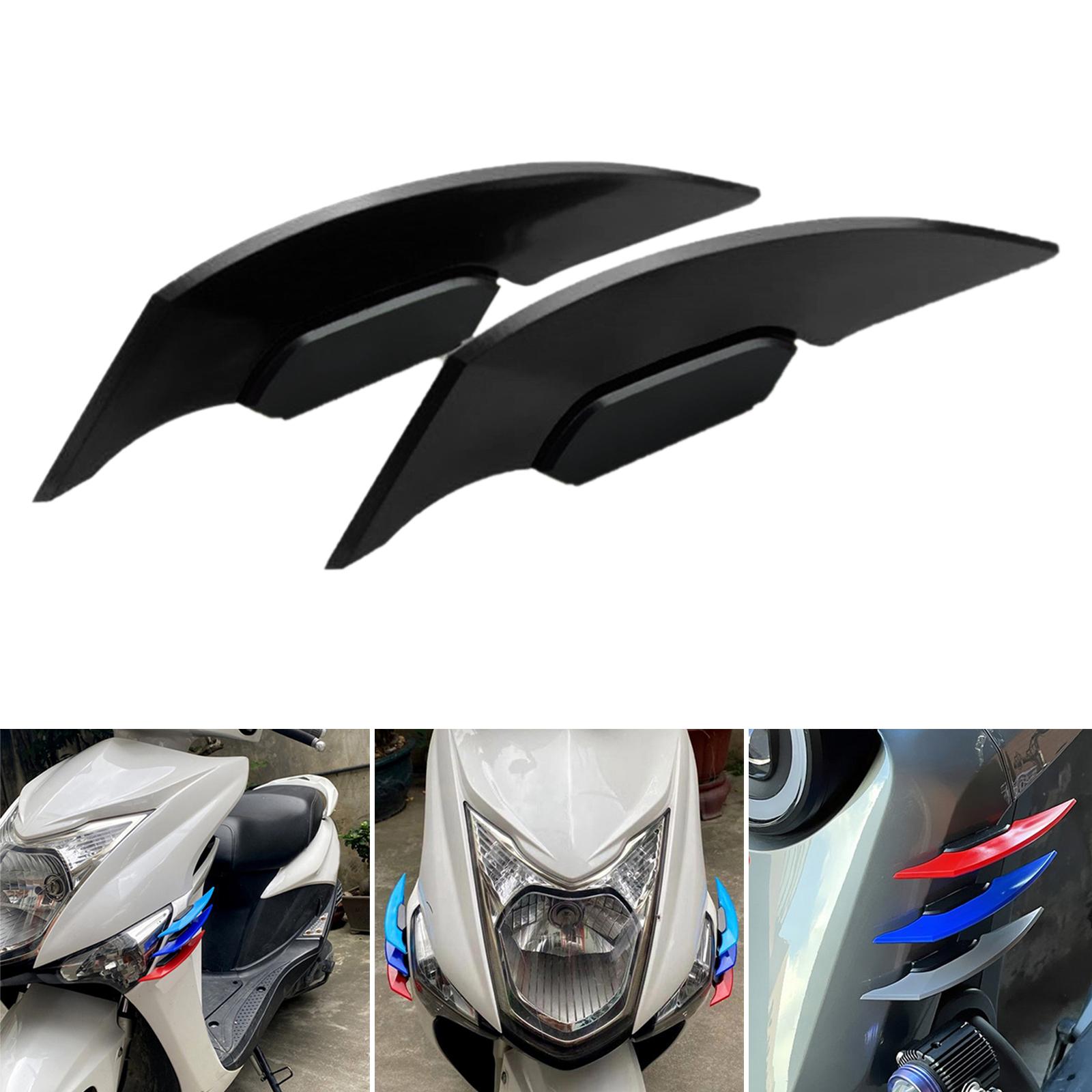 Motorcycle Winglet Aerodynamic Spoiler Wing Fit for Electric Motorcycles Black