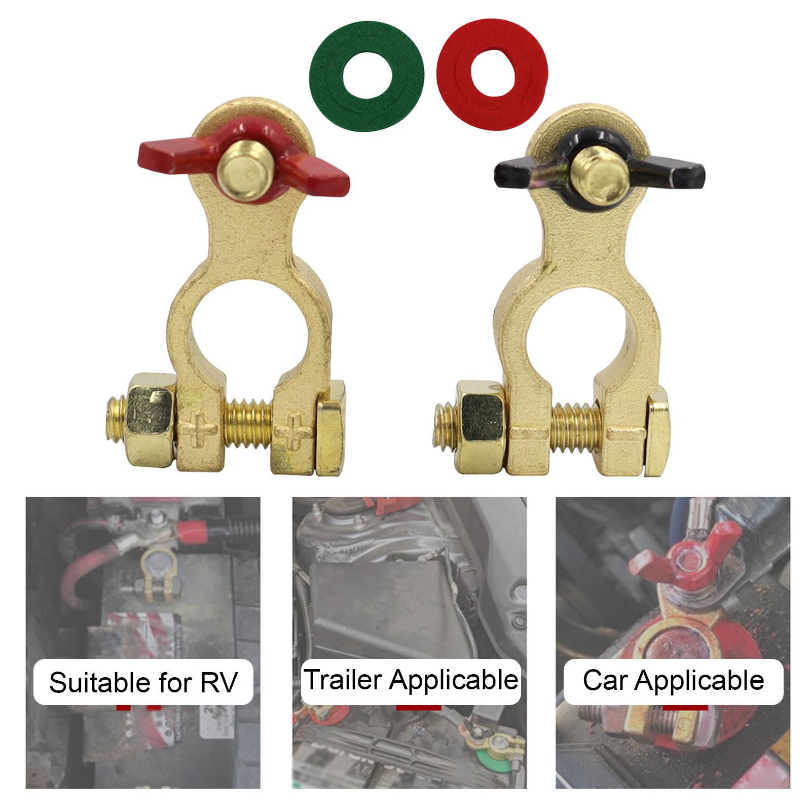 Battery Terminal Connectors Positive Negative Copper Universal Battery Clamp style C