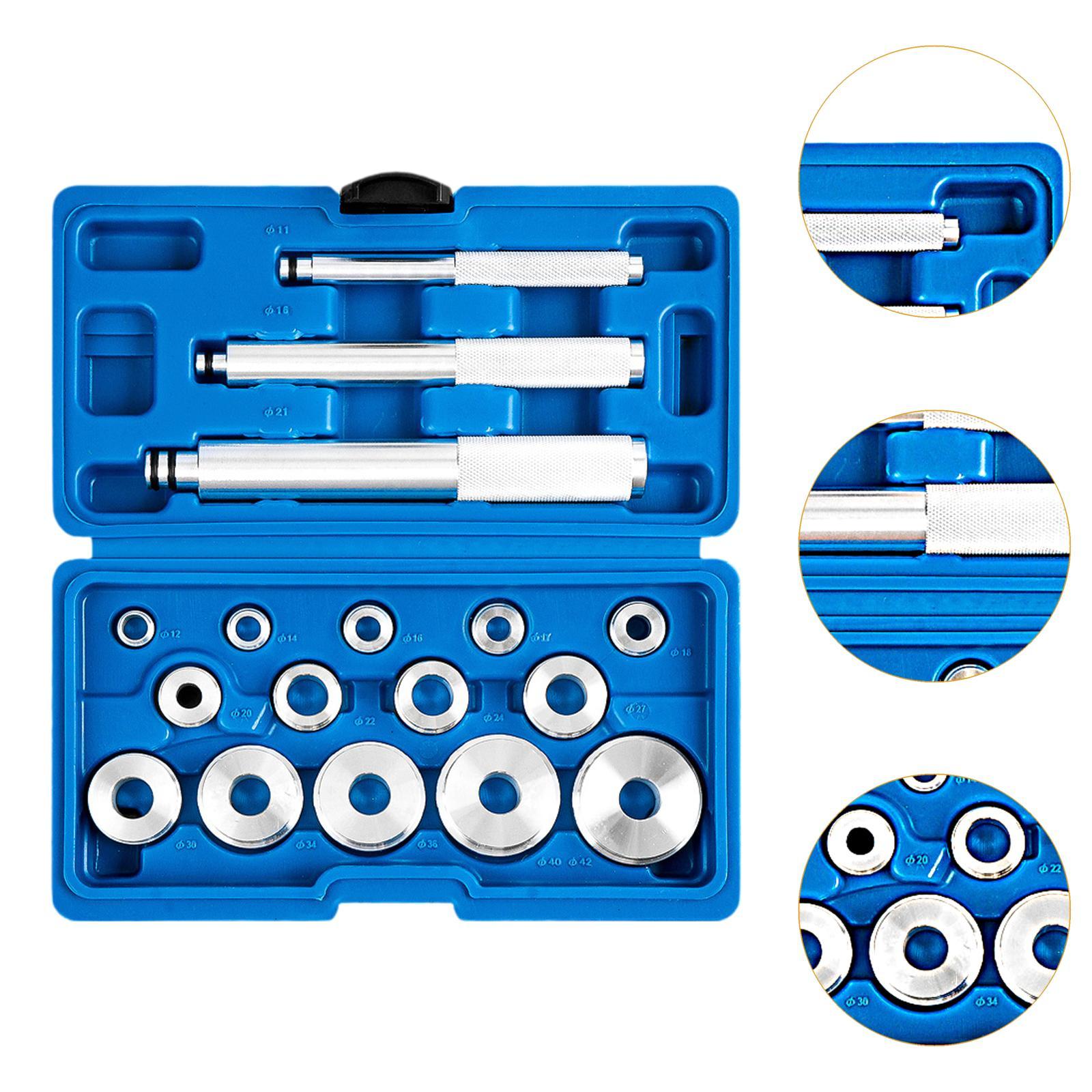 17 Pieces Seal Installer Replacement Bearing Puller Wheel Bearing Press Kits