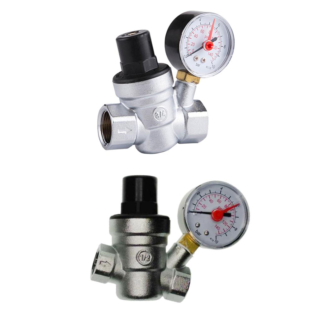 Adjustable Brass Water Pressure Reducing Valves with Gauge DN15