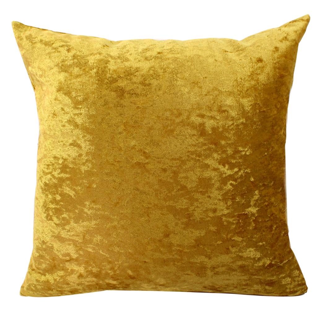 45x45cm Soft Plush Pillowcase Cushion Cover for Sofa Car Decor Yelllow