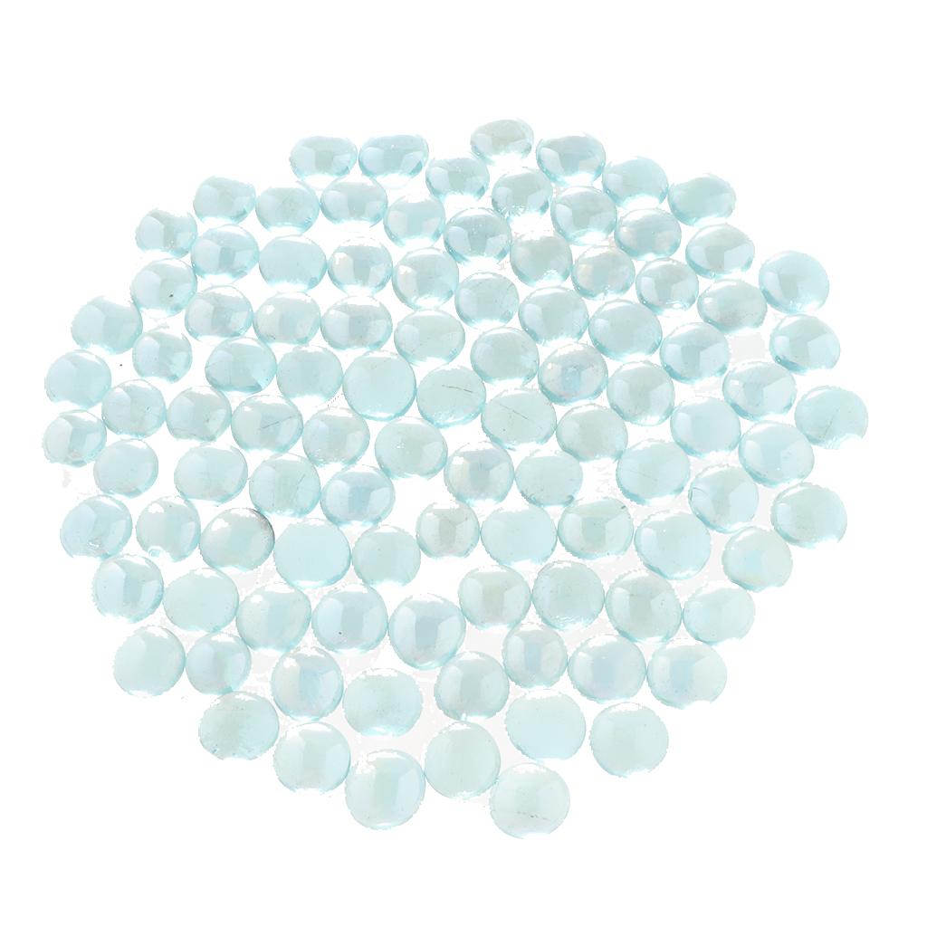 Set of 100 Clear Flat Marbles,0.7-0.8inch
