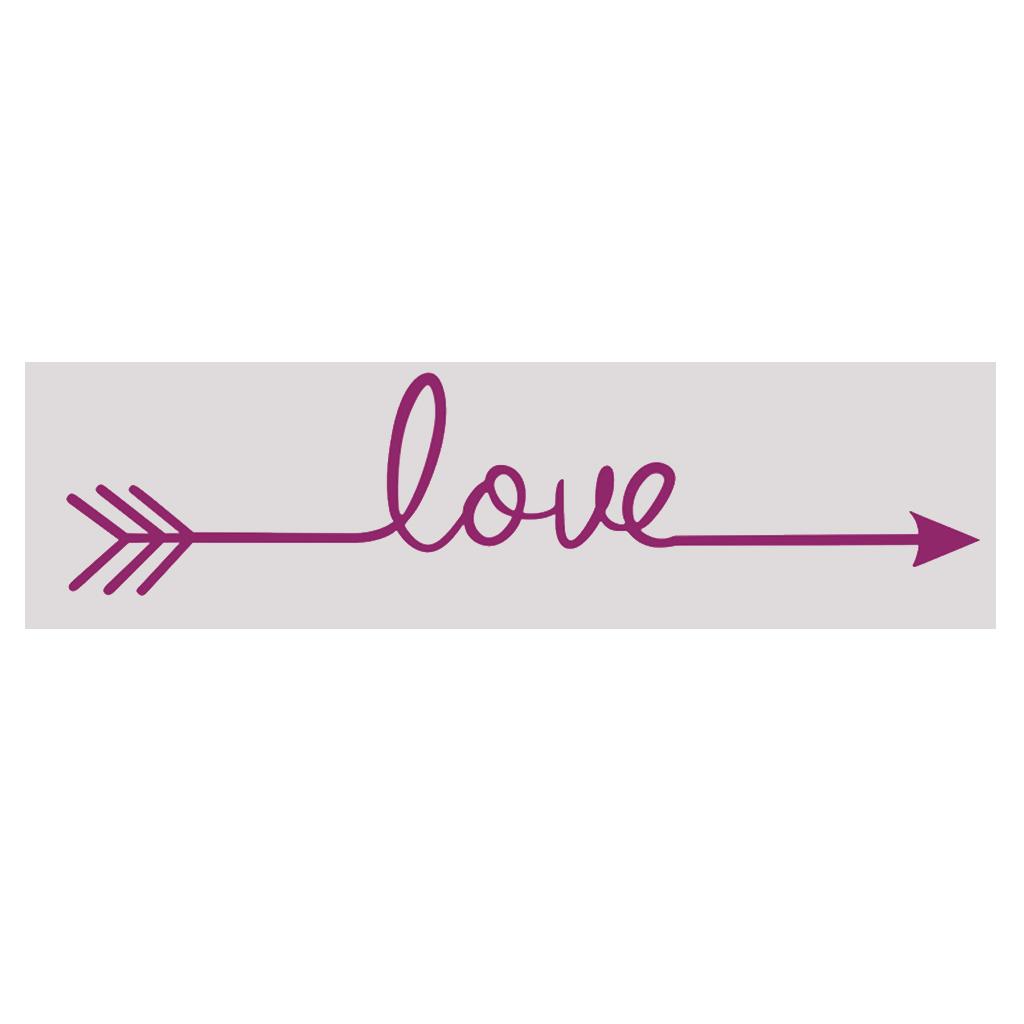 LOVE Wall Sticker Wallpaper Wedding Backdrop Sticker Mural Wall Poster Dark Purple 