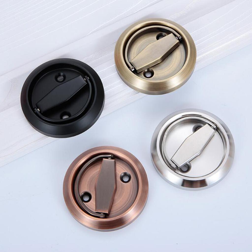 Stainless Recessed Invisible Door Handle Locks Cabinet Pulls Handle Silver