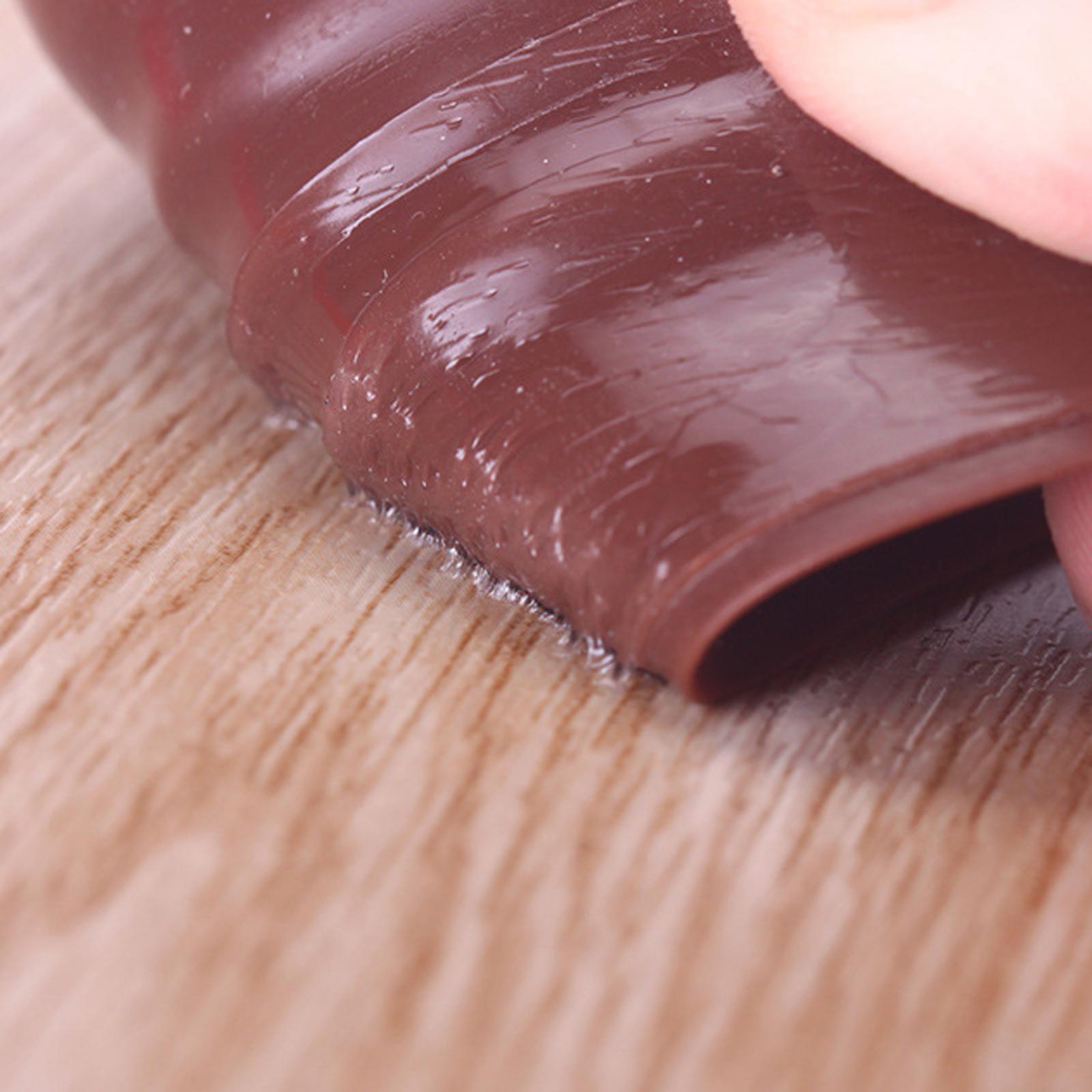 Adhesive Weather Stripping Under Door Draft Stopper Brown 28mm 1yd