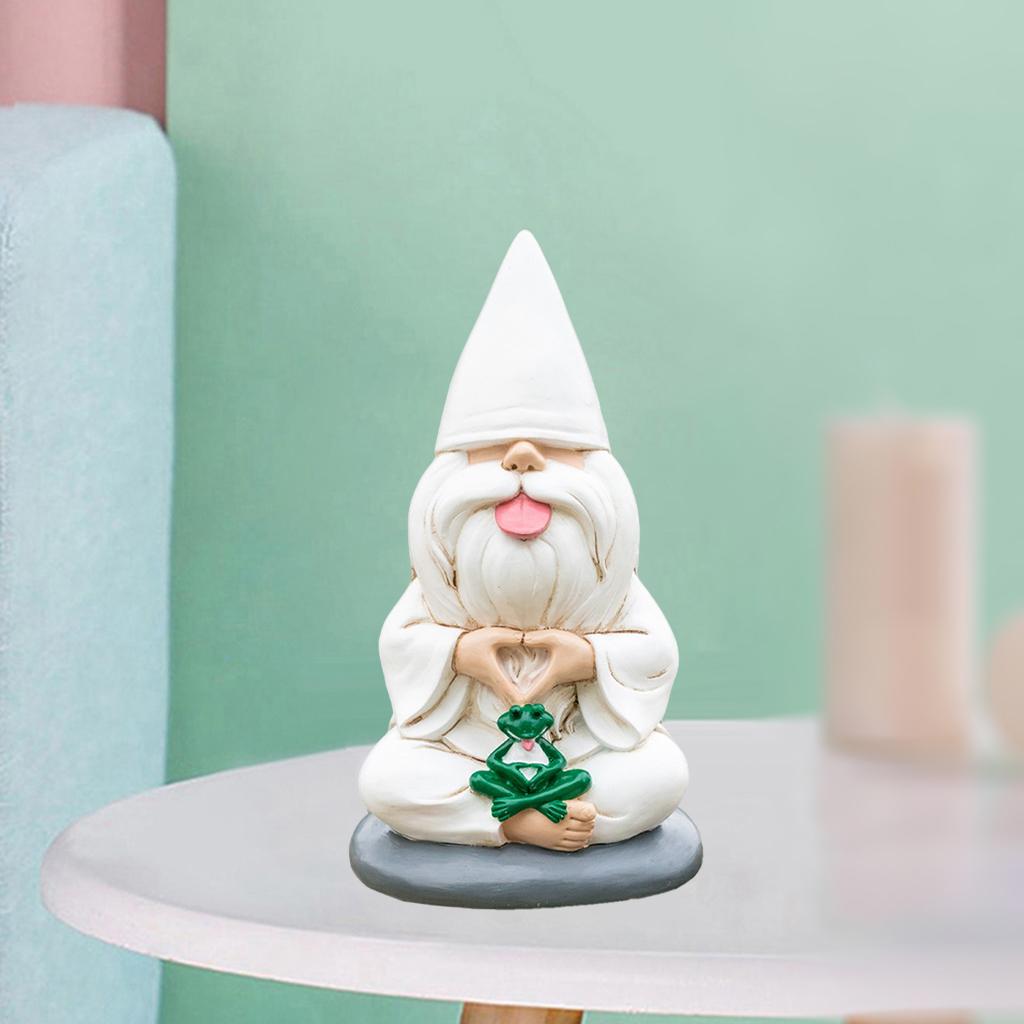 Miniature Dwarf Garden Decoration Resin Ornaments Sculpture Figurines White