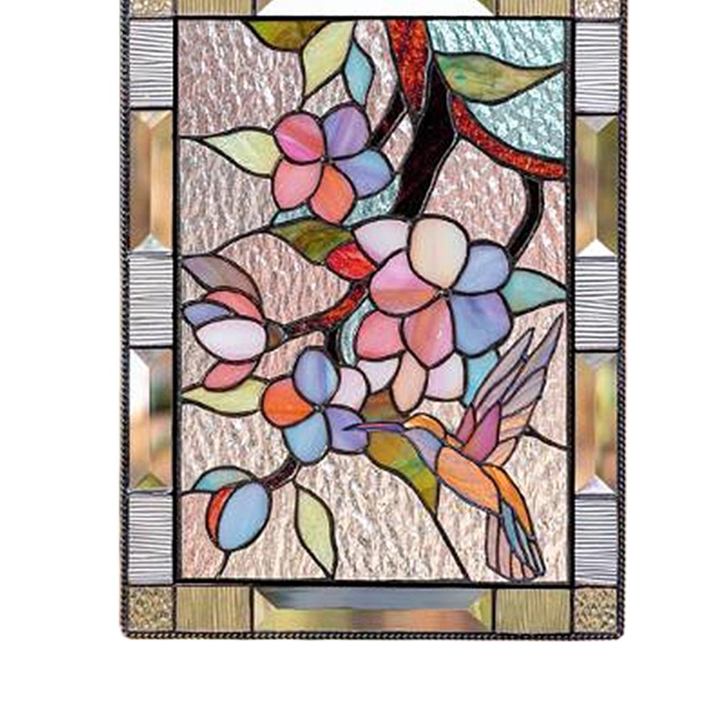 2pcs Stained Rectangle Window Panel Wall Decor