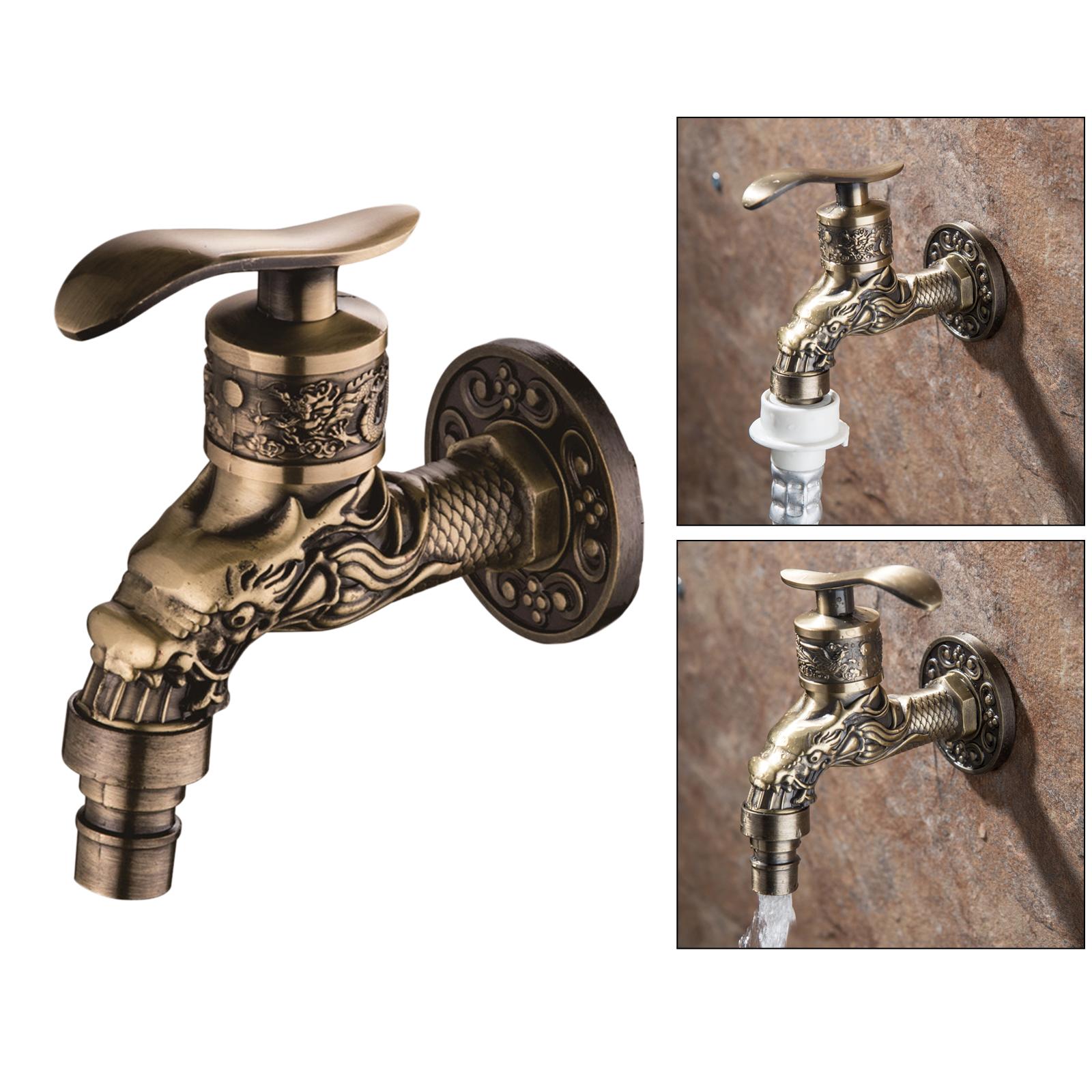 Outdoor Faucet Garden Bibcock Tap Balcony Washing Machine Mop Tap Bronze