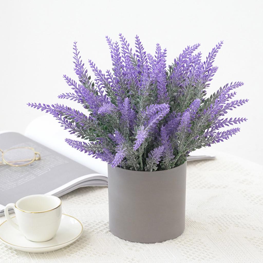 Modern Artificial Lavender Flower Potted Plants Home Dining Table Decoration