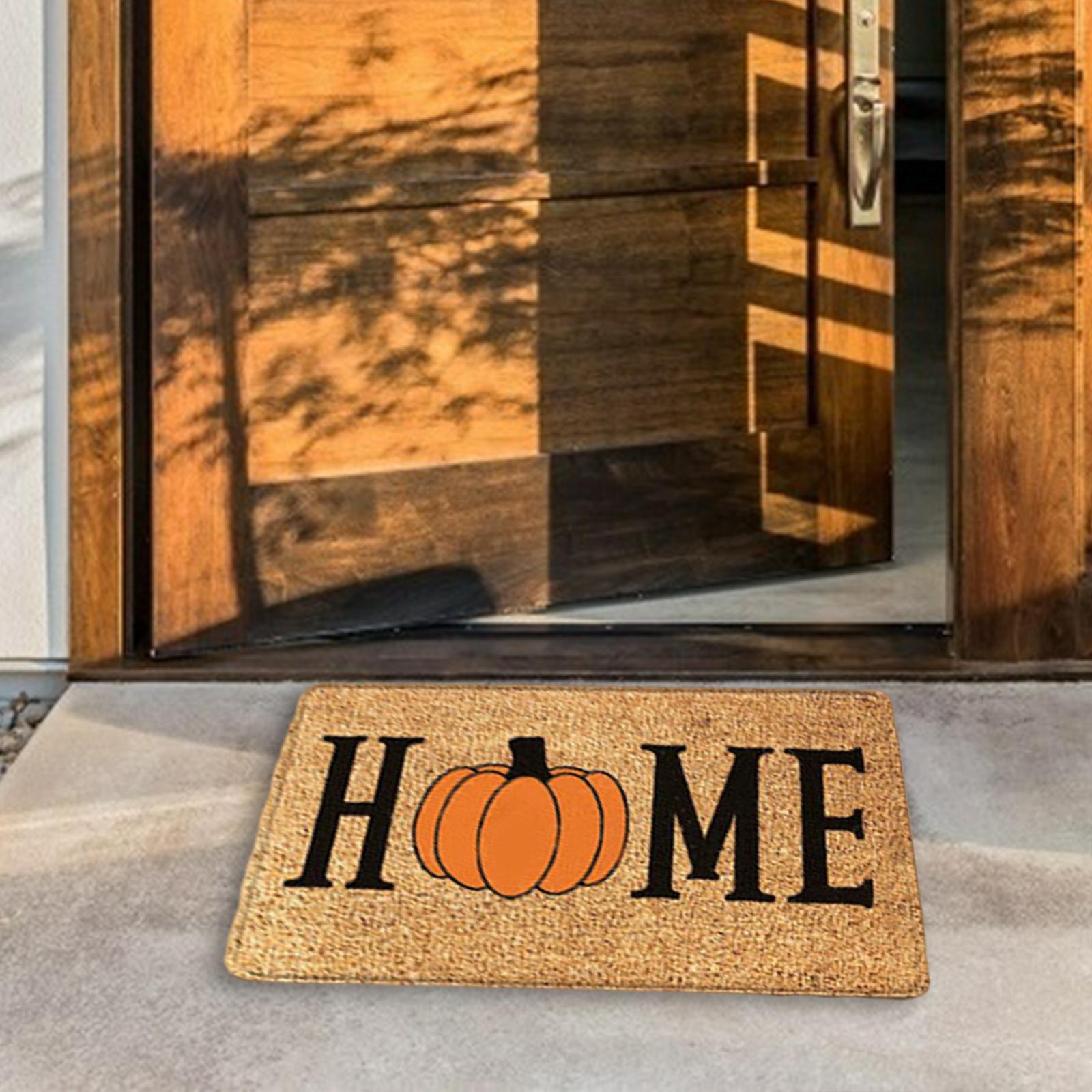 Printed Halloween Doormat Pumpkin Non-Slip Area Area Rug Office Bathroom style 13