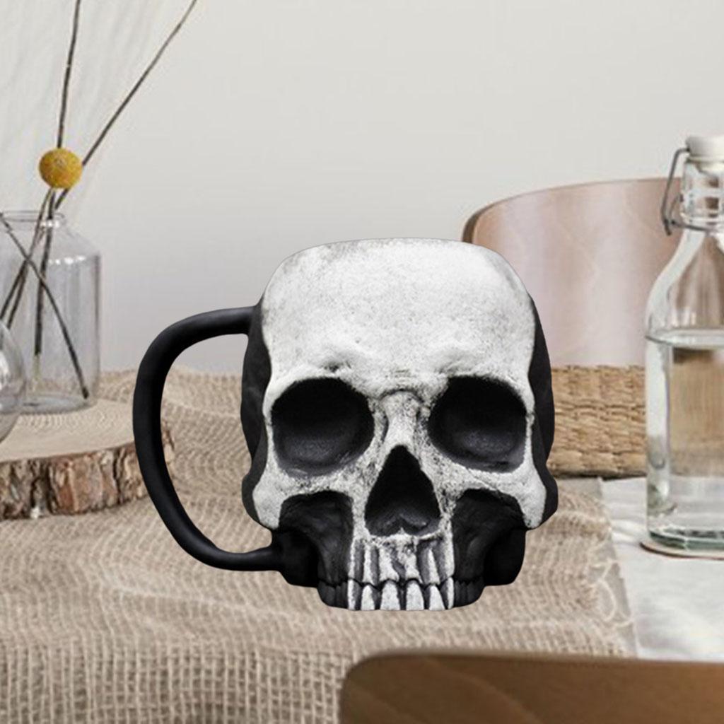 Skull Mug Resin Horror Creative Novelty Drinkware Drinking Cup Halloween D