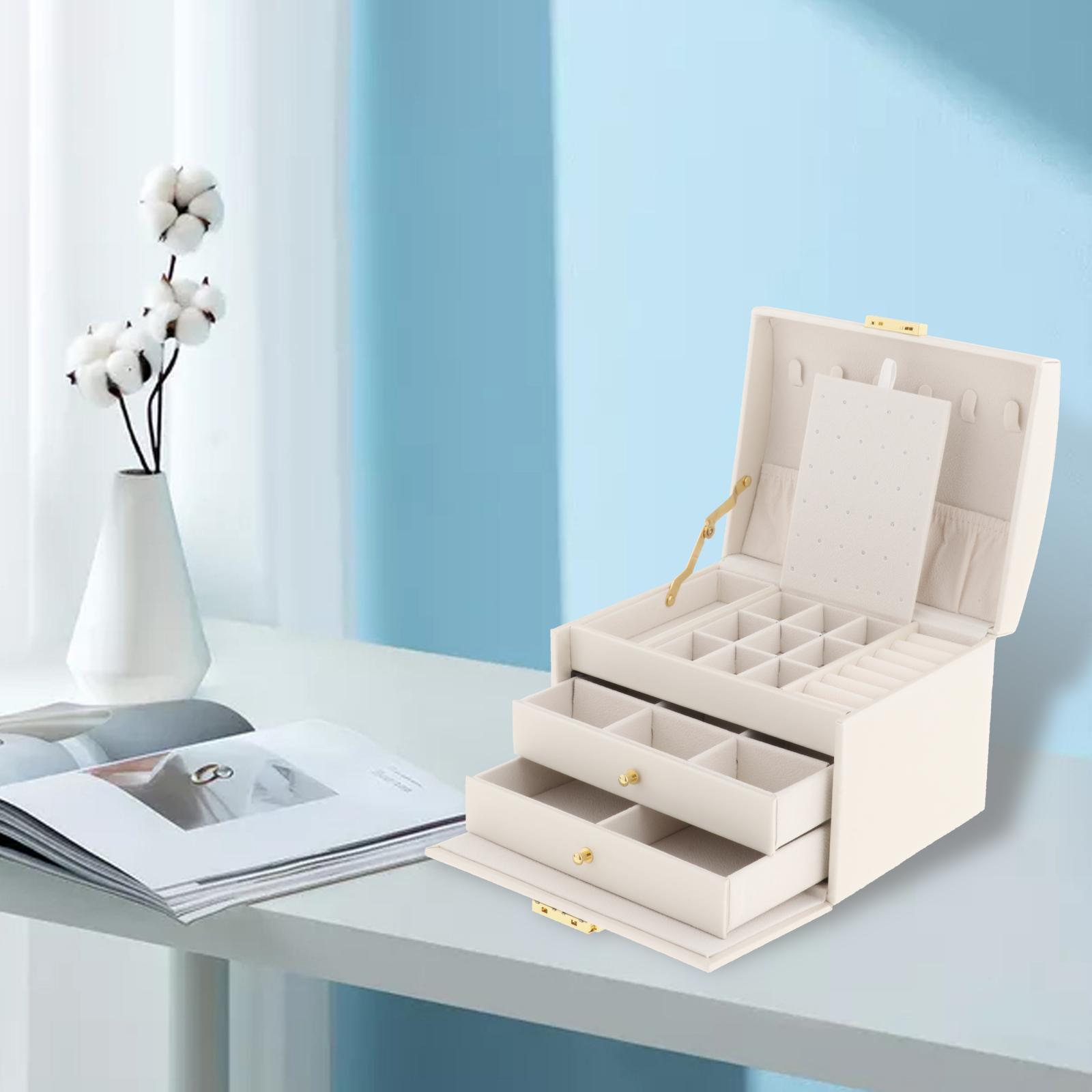 Creative Jewelry Storage Box Trinket Boxes Organizer Decorative White