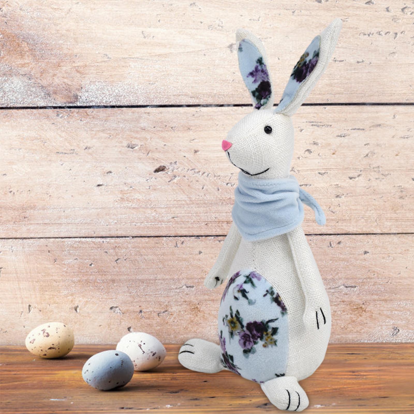 Novelty Easter Bunny Rabbit Ornament Standing for Home Party Decorations