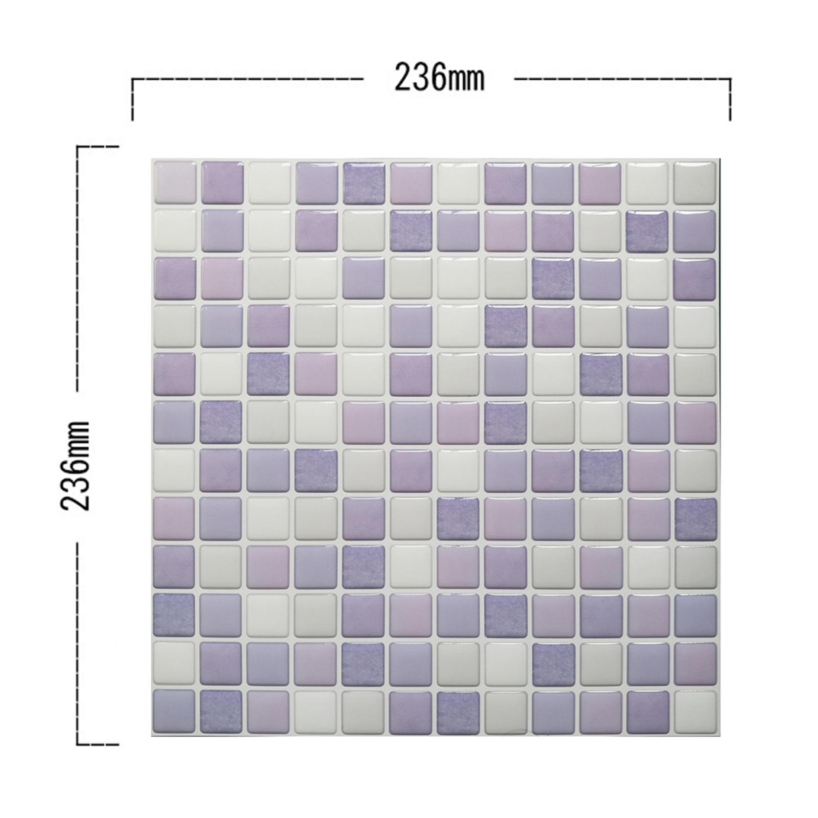 Wall Tile Sticker Waterproof Wallpaper for Home Bathroom Kitchen Decor A
