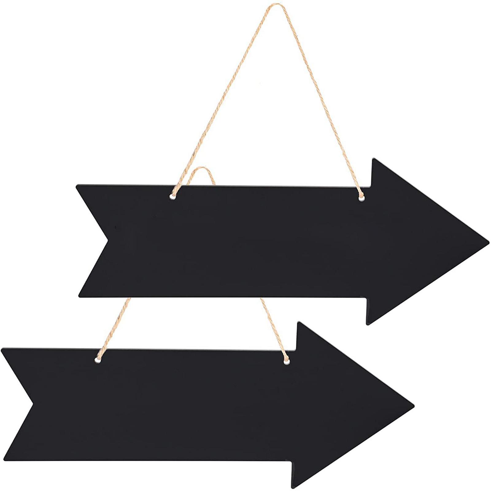 Pack of 2 Arrow Chalkboard Sign Double Sided Direction Signage for Wedding