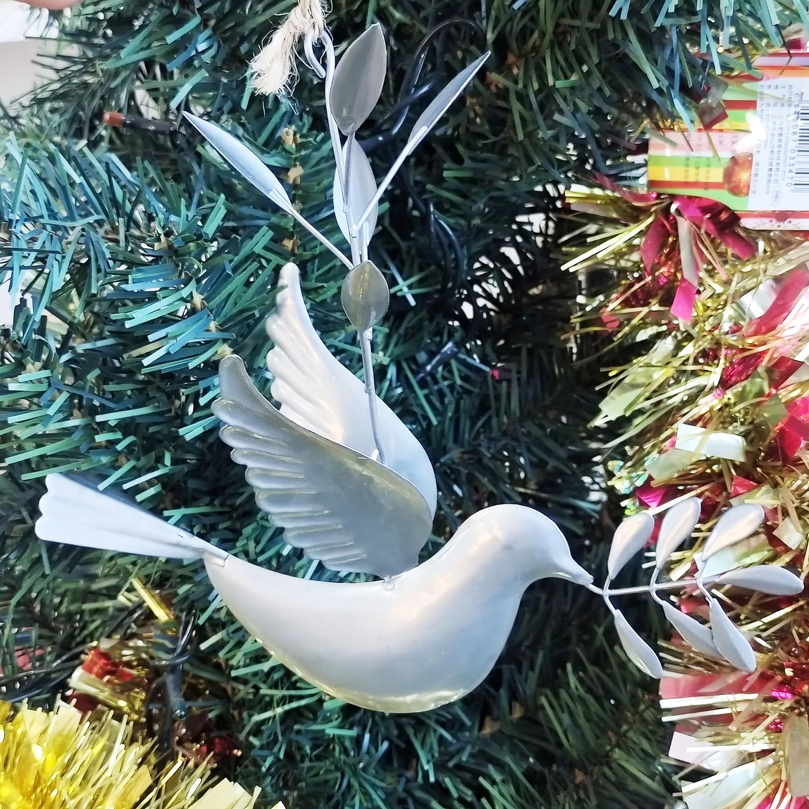 Peace Dove Hanging Ornament Pigeon Figurines Statues Bedroom Wall Sculpture