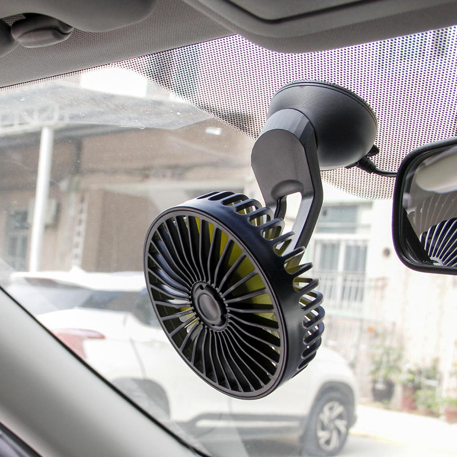 5V USB Fan Powerful Variable Speed Suction Cup Electric for Car Dashboard