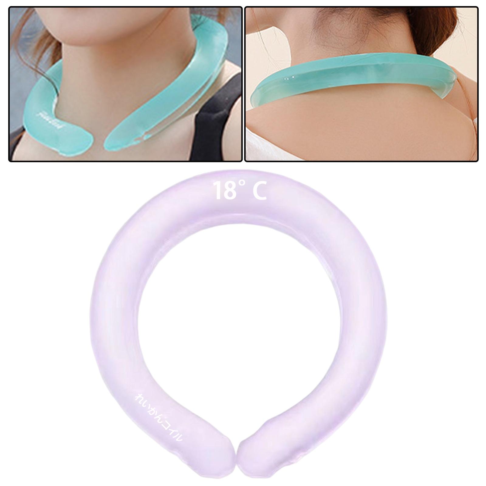 Wearable Neck Cooling Tube Freeze Gel Iced Pack for Camping Driving Hiking