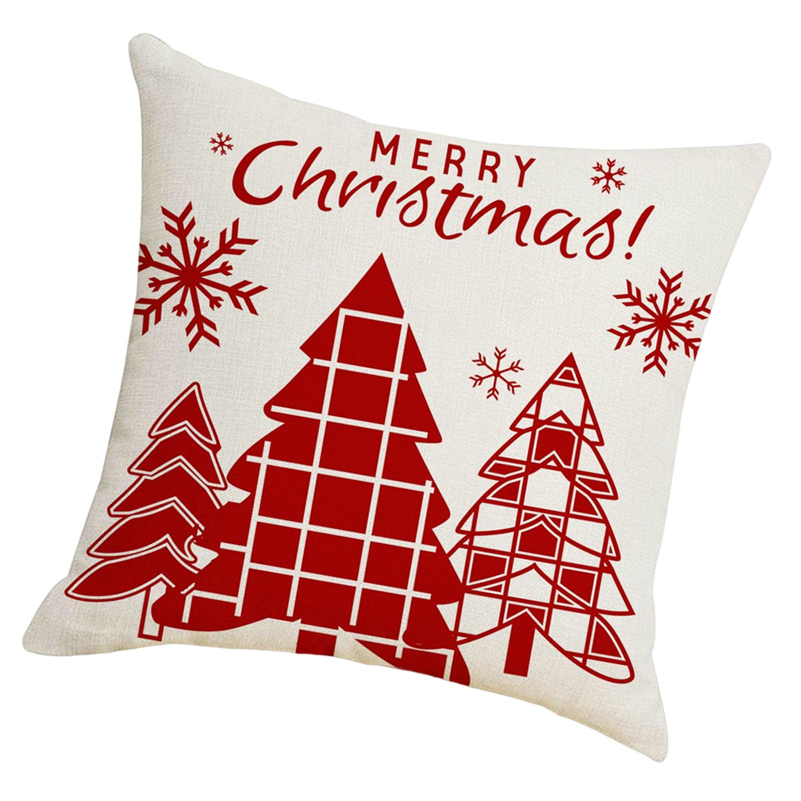 Pillow Cover Protective Christmas Pillow Case for Restaurant Gift Home Style D