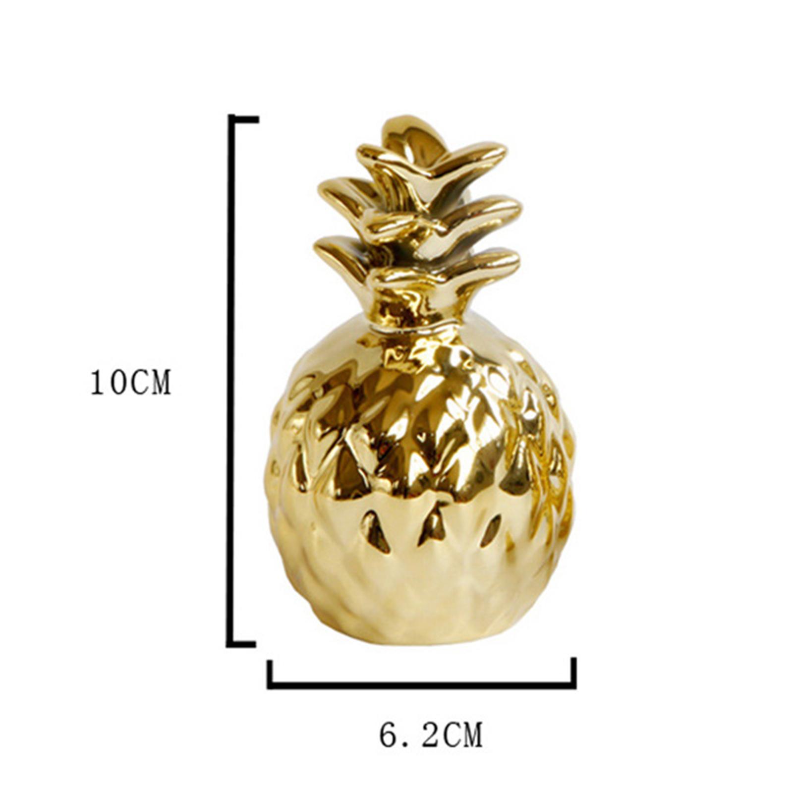 Gold Pineapple Fruits Ornament Collectibles Office Home Decoration