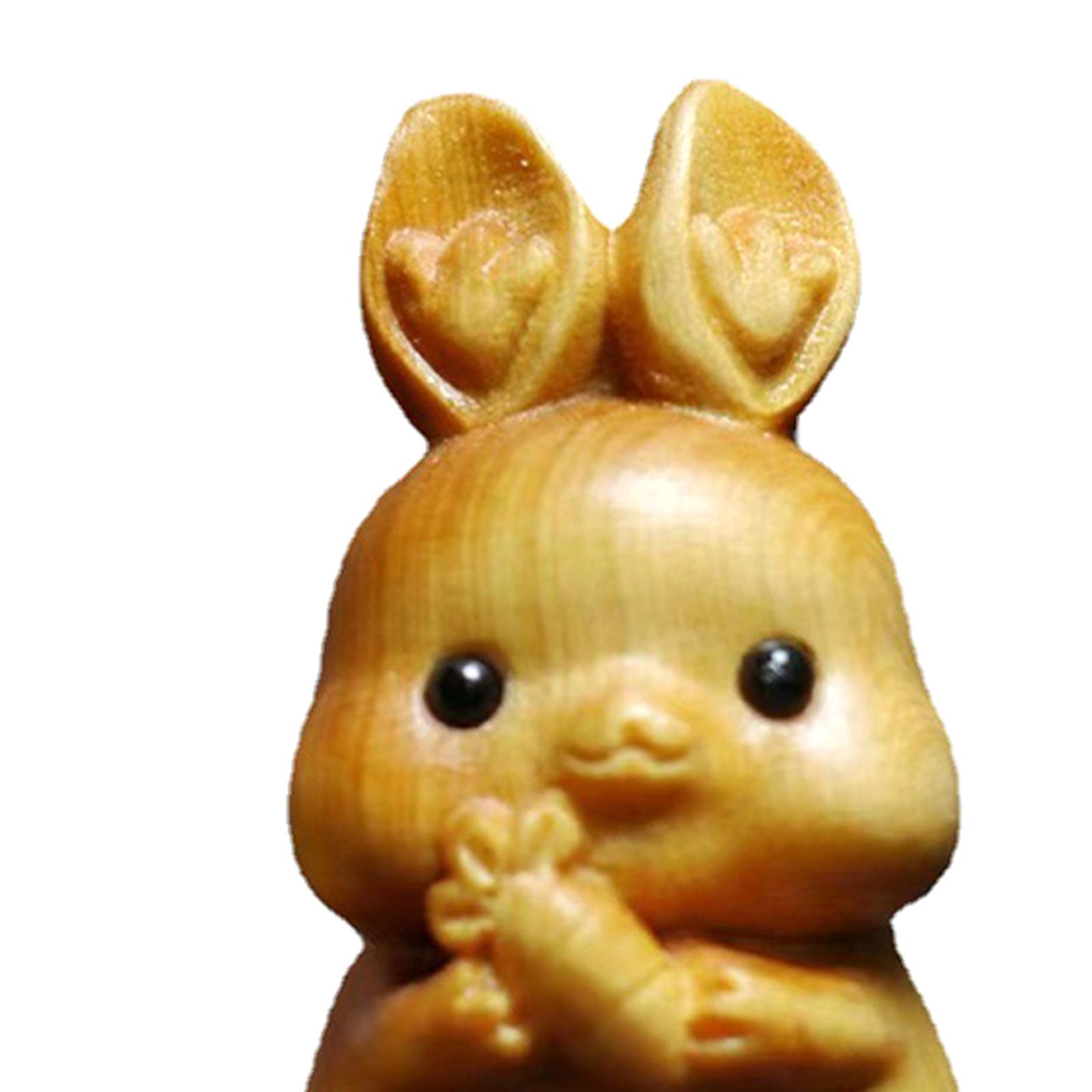 Rabbit Statue Bunny Figurine Sculpture for Photography Props Car Decoration