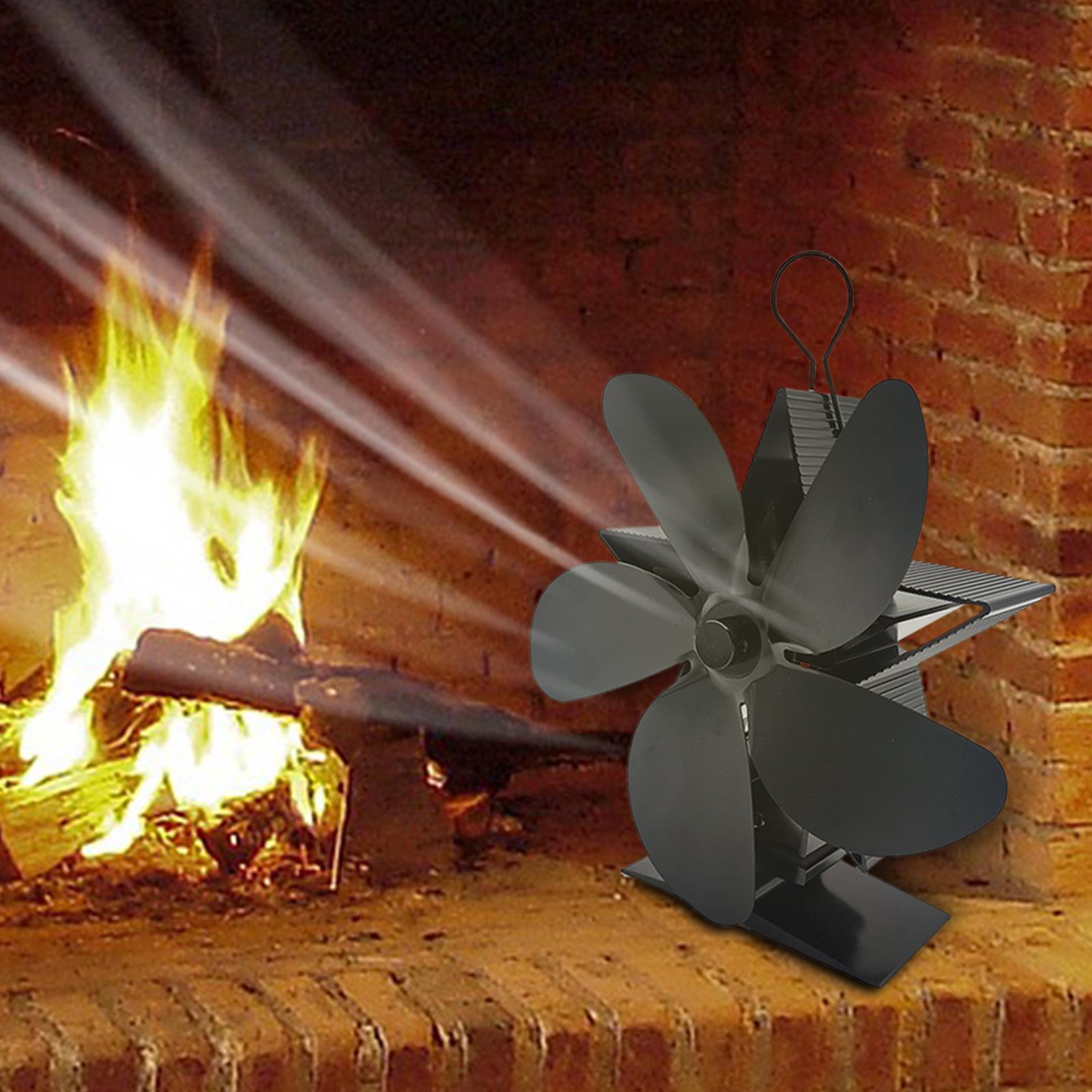 5 Fireplace Fan Household Save Fuel Silent Heat Powered Fan