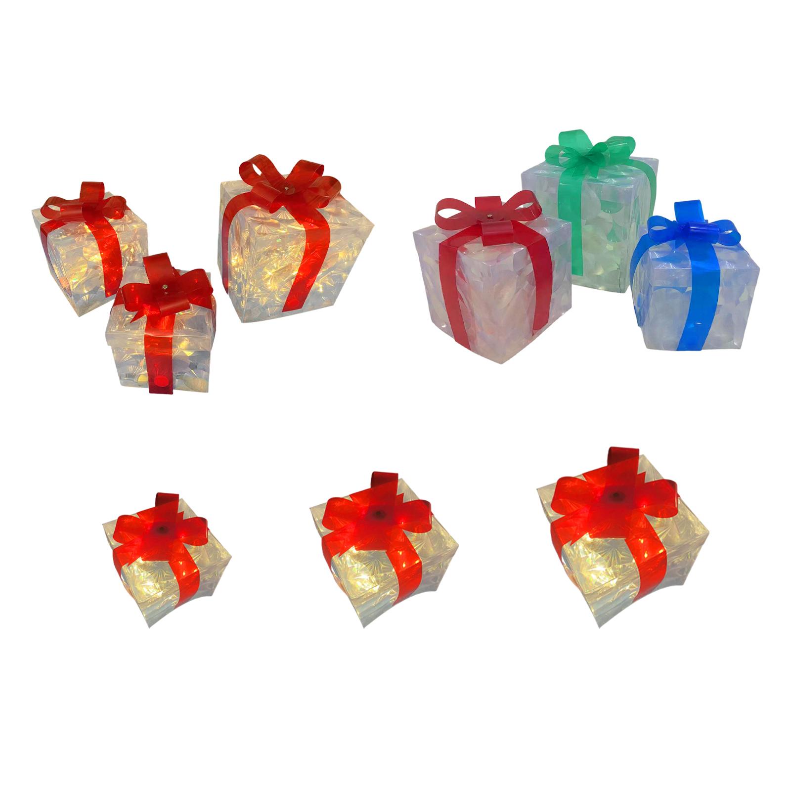 Lighted Gift Boxes Christmas Bow for Birthday Anniversaries Thanksgiving Red 13cm