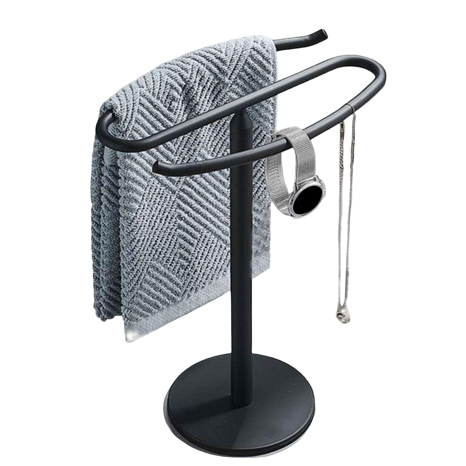 Modern Bath Towel Stand Table Hand Towel Hanger for Countertop Hotel Kitchen