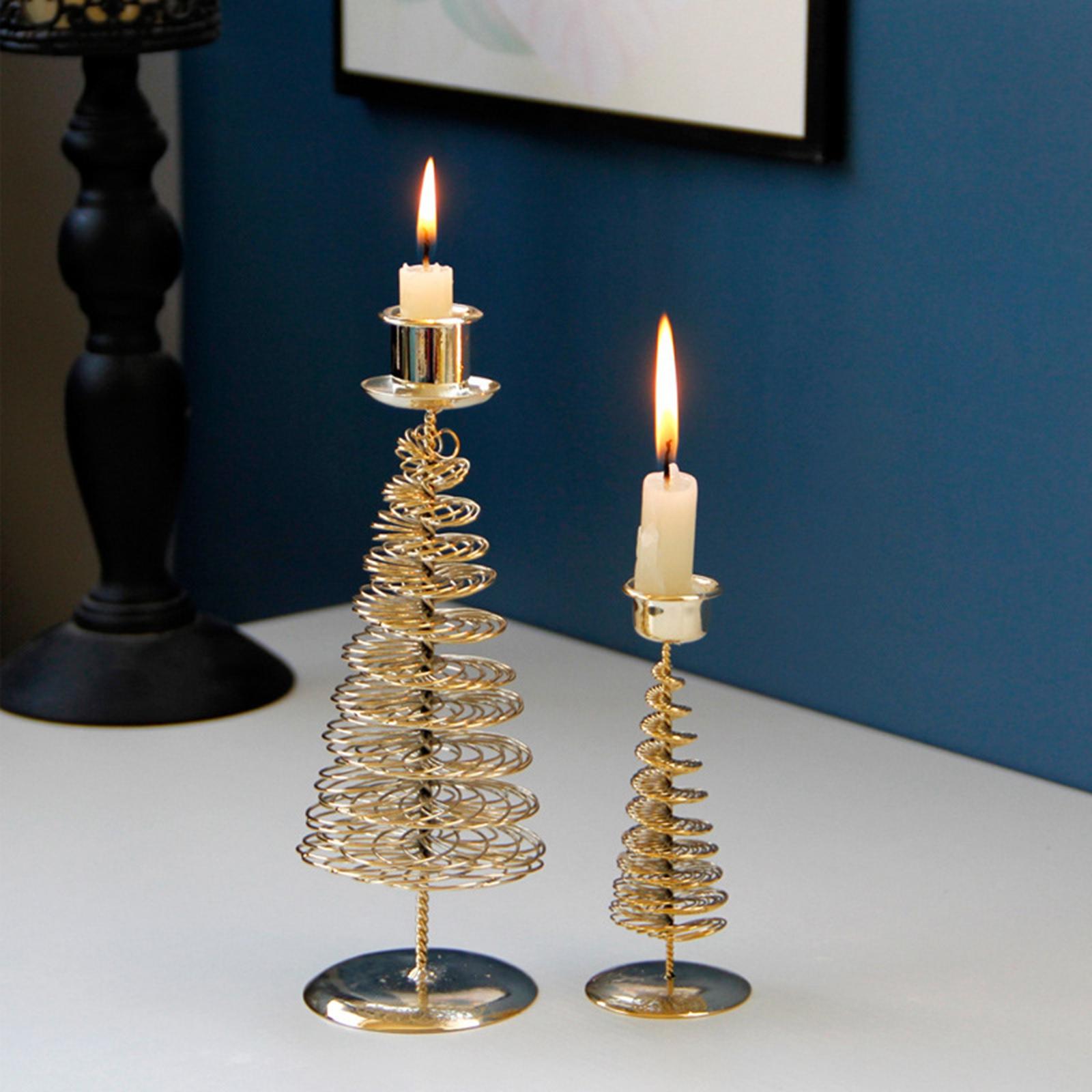 Tree Candle Holders Candlestick for Holiday Tabletop Dinning Room 20.5cmx7cm