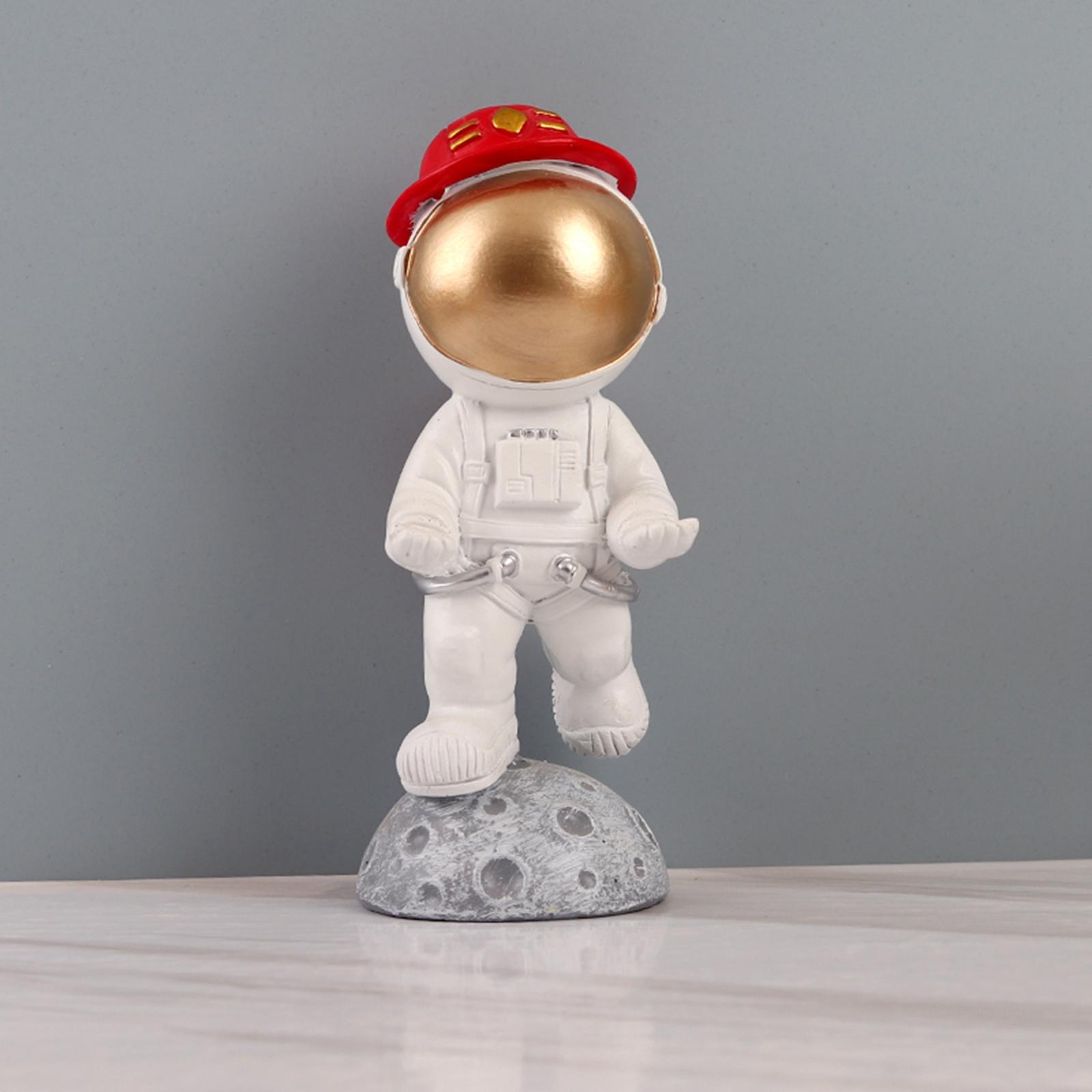 Cute Astronaut Glasses Holder Statue Home Decor Stand NightStand Office Firemen