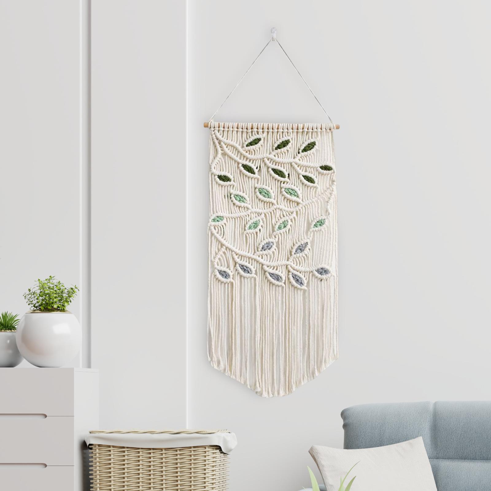 Rustic Macrame Woven Wall Hanging Tapestry Tassel Tassel for Nursery Home Style B
